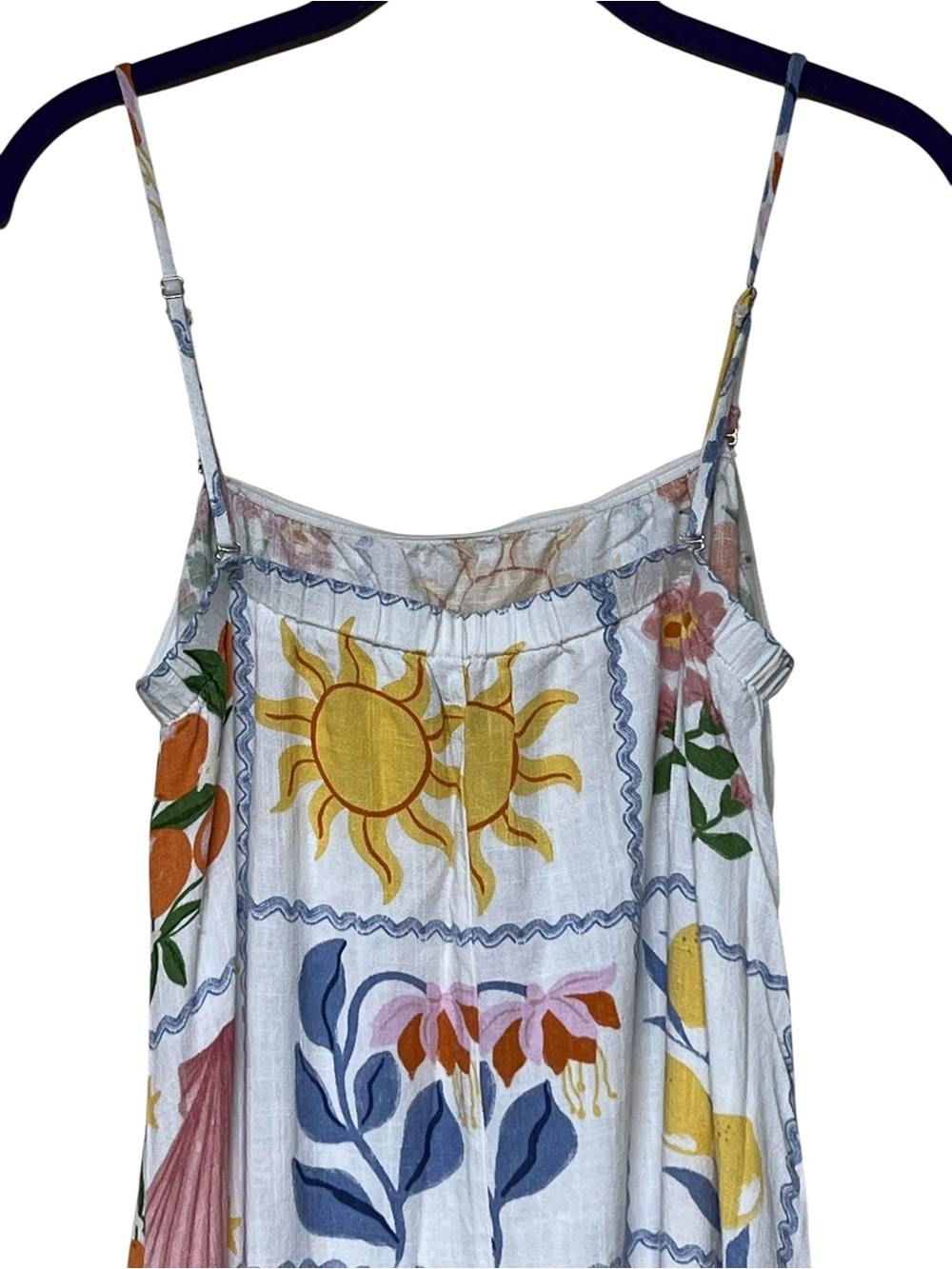 Paper Heart Costa celestial botanical tile print linen blend maxi dress - Picture 8 of 15